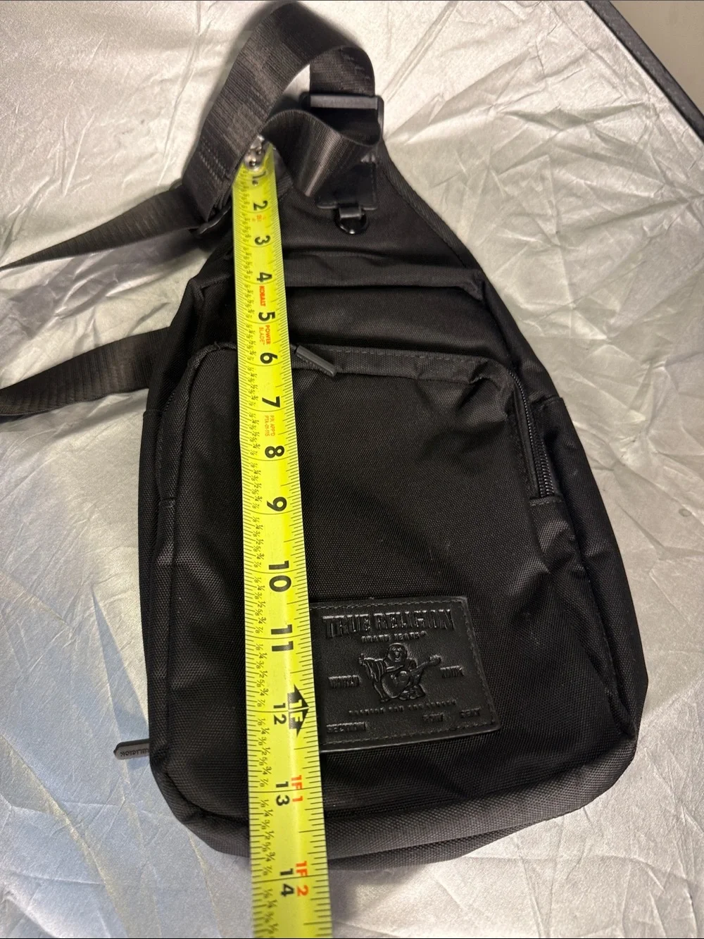 True Religion Black Sling Belt Bag
